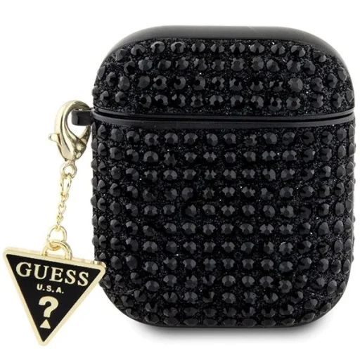 Guess GUA2HDGTPK AirPods 1/2 tok fekete/fekete Rhinestone Triangle Charm - 1