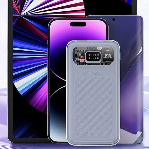 Acefast powerbank 10000mAh Sparkling Series gyorstöltés 30W szürke (M1) - 5