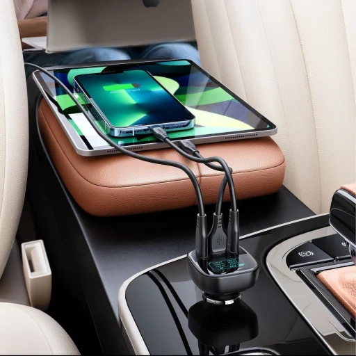 Acefast autós töltő 101W 2x USB Type C / USB, PPS, Power Delivery, Quick Charge 4.0, AFC, FCP fekete (B5) - 10