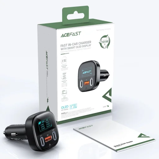 Acefast autós töltő 101W 2x USB Type C / USB, PPS, Power Delivery, Quick Charge 4.0, AFC, FCP fekete (B5) - 16