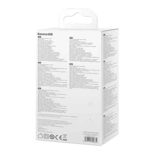 Baseus GaN3 Pro gyors töltő GaN 2 x USB Type C / 2 x USB 65W PD, QC4.0+, AFC, PPS + kábel USB Type C - USB Type C 1m fekete (CCGP040101) - 8