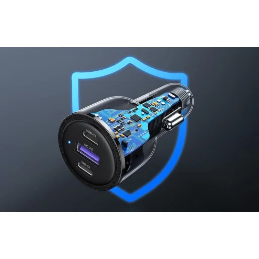 Ugreen autós töltő 2x USB Type C / 1x USB 69W 5A Power Delivery Quick Charge fekete (20467) - 6