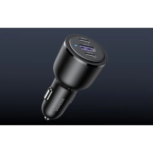 Ugreen autós töltő 2x USB Type C / 1x USB 69W 5A Power Delivery Quick Charge fekete (20467) - 2