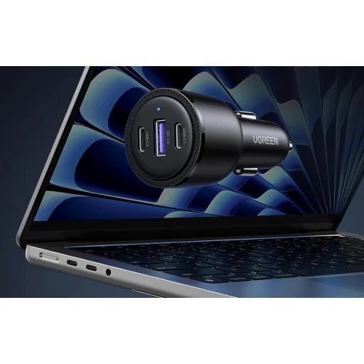 Ugreen autós töltő 2x USB Type C / 1x USB 69W 5A Power Delivery Quick Charge fekete (20467) - 3