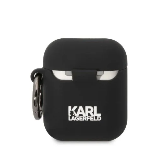 Karl Lagerfeld KLA2RUNCHK AirPods 1/2 tok fekete/fekete Szilikon Choupette Fej 3D - 2