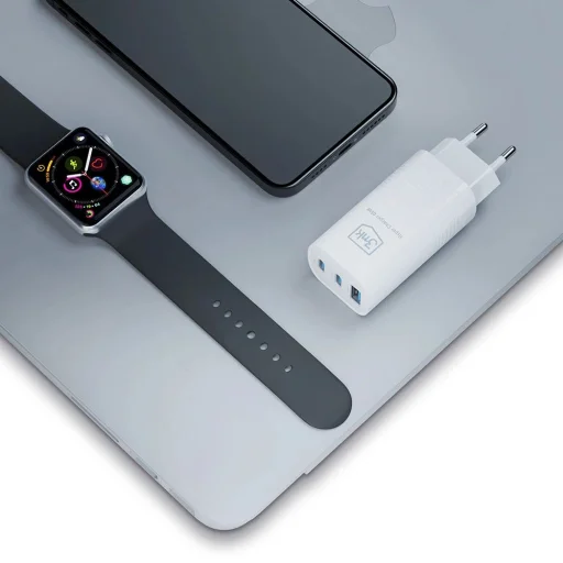 3MK HyperTöltő 65W 2xUSB-C + 1xUSB-A töltő GAN, PD + QC - 6