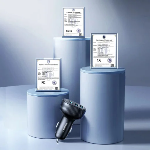 Joyroom JR-CCD03 3.4A autós töltő 3x USB-A kijelzővel - fekete - 11