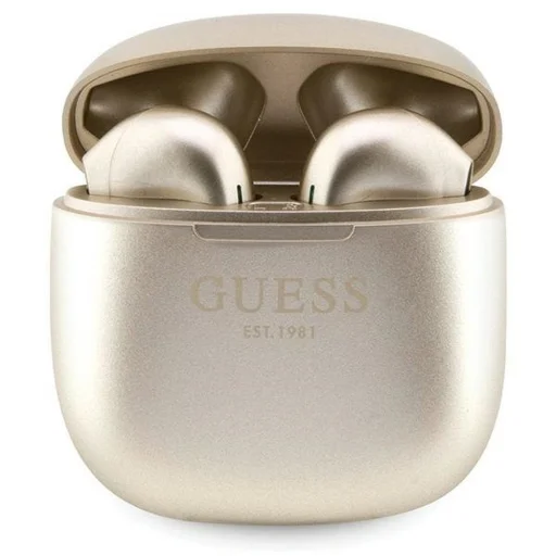 Guess GUTWST26PSD TWS Bluetooth fülhallgató + dokkoló állomás - arany Classic EST Logo - 1