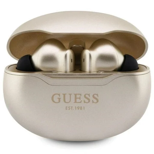 Guess GUTWST50ED TWS Bluetooth fülhallgató + dokkoló állomás - arany Classic EST - 1