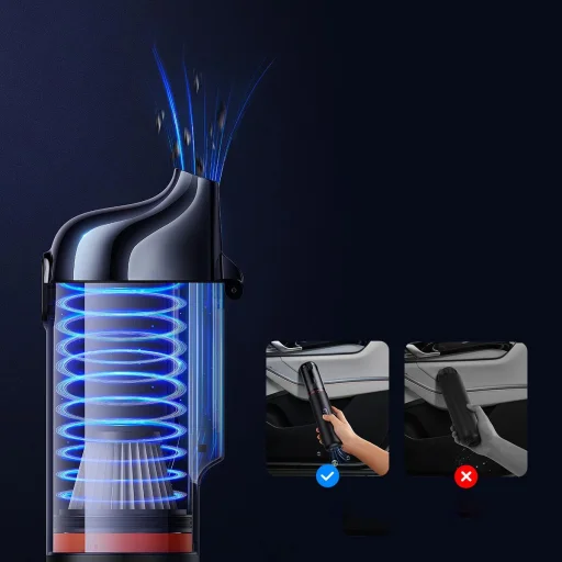 Baseus A5 16000Pa autós porszívó - fekete - 12