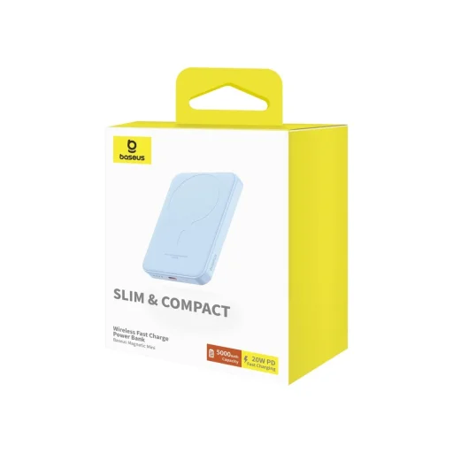 Baseus mini power bank 5000mAh 20W + USB-C kábel (20V/3A) - kék - 4
