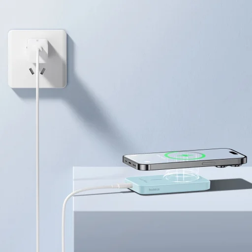 Baseus mini power bank 5000mAh 20W + USB-C kábel (20V/3A) - kék - 13