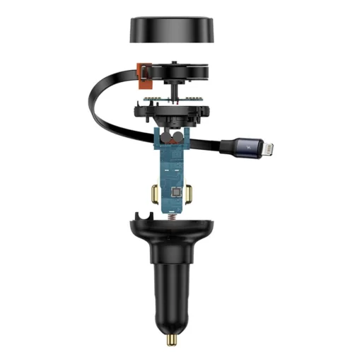 Baseus Enjoyment Pro USB-C (female) / USB-C (male) 60W autós töltő - fekete - 3