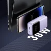 Joyroom JR-PBC06 mini powerbank beépített USB-C / Lightning kábelekkel 30W 10000mAh - lila thumbnail