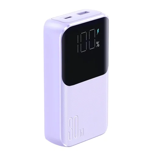 Joyroom JR-PBC06 mini powerbank beépített USB-C / Lightning kábelekkel 30W 10000mAh - lila - 2