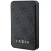 Guess Powerbank 15W GUPB5LP4GEGK 5000mAh fekete/fekete 4G bőrfém logó - 1