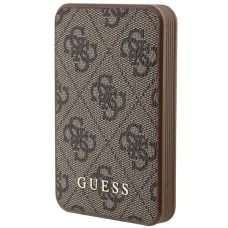 Guess Powerbank 15W GUPB5LP4GEGW 5000mAh barna/barna 4G Bőr Fém Logó