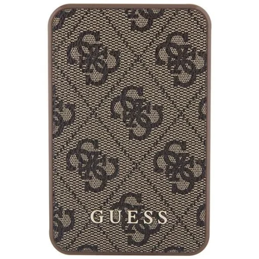 Guess Powerbank 15W GUPB5LP4GEGW 5000mAh barna/barna 4G Bőr Fém Logó - 2