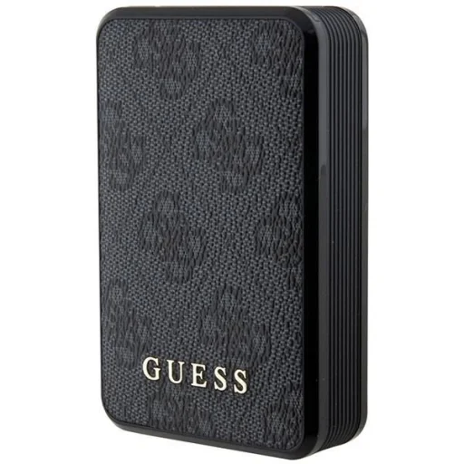 Guess Powerbank 18W GUPB10DP4GEGK 10000mAh fekete/fekete 4G Bőr Fém Logó - 1