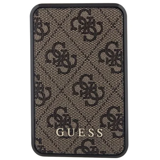 Guess Powerbank 18W GUPB10DP4GEGW 10000mAh barna/barna 4G Bőr Fém Logó - 2