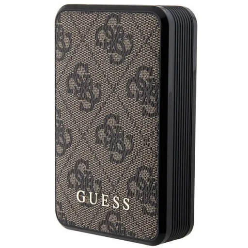 Guess Powerbank 18W GUPB10DP4GEGW 10000mAh barna/barna 4G Bőr Fém Logó - 1