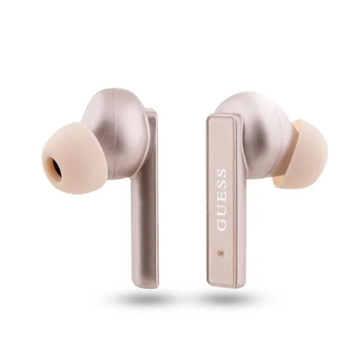 Guess GUTWSSU20ALEGP TWS Bluetooth Earphones + Dock Rose Gold/Rose Gold Printed Logo - 3