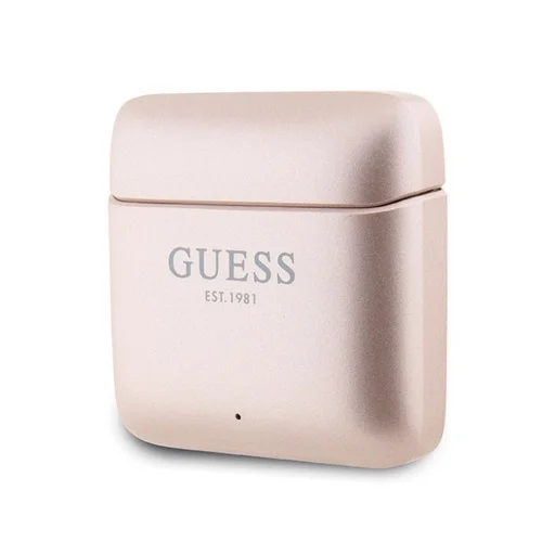 Guess GUTWSSU20ALEGP TWS Bluetooth Earphones + Dock Rose Gold/Rose Gold Printed Logo - 4