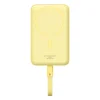 Baseus Magnetic Mini MagSafe 10000mAh 30W powerbank beépített USB-C kábellel - sárga + Baseus Simple Series USB-C - USB-C 60W 0.3m kábel thumbnail