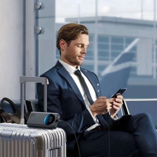 Joyroom JR-PBF03 30W 30000mAh powerbank + USB-A - USB-C kábel 0.25m - fekete - 12