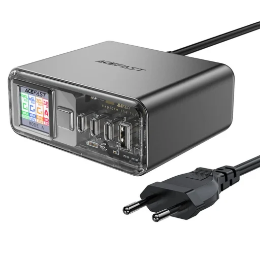 Acefast Z4 PD 218W GaN 3 x USB-C + USB-A Multifunkciós Adapter 4 Porttal - Szürke - 1