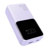 Joyroom JR-PBC07 20000mAh 30W mini power bank USB-C és Lightning kábelekkel - lila thumbnail