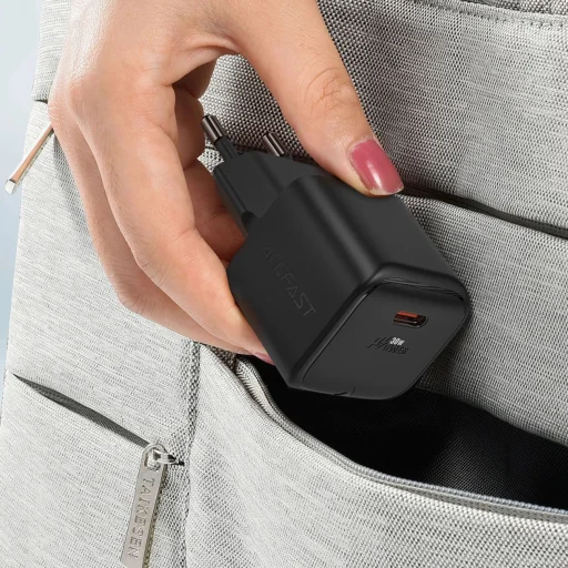 Acefast A77 Mini PD 30W GaN USB-C hálózati töltő - fekete - 6