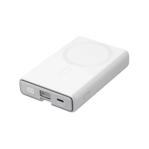 Powerbank Joyroom JR-PBM01 mágneses 10000mAh 20W állvánnyal + Lightning kábel - USB-C - fehér - 2