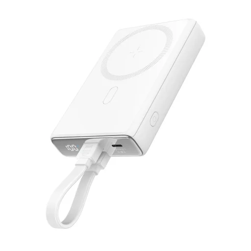 Powerbank Joyroom JR-PBM01 mágneses 10000mAh 20W állvánnyal + Lightning kábel - USB-C - fehér - 1