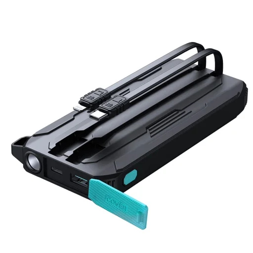 Joyroom JR-L017 22.5W 10000mAh Powerbank beépített USB-C / Lightning kábelekkel - fekete - 7
