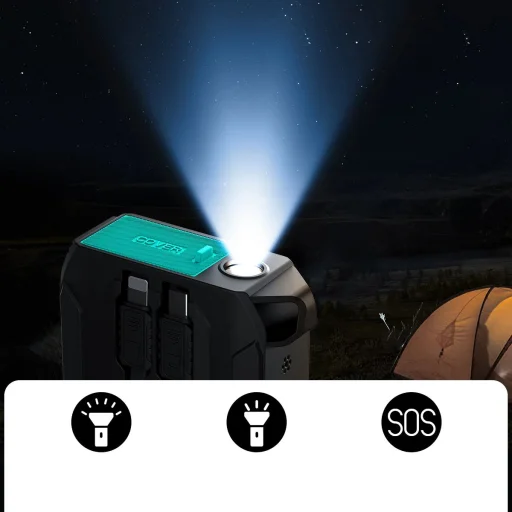 Joyroom JR-L018 22.5W 20000mAh Powerbank beépített USB-C / Lightning kábelekkel - fekete - 9