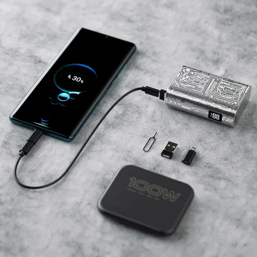 Dudao K20 USB-A / USB-C Powerbank 10000mAh 22.5W - ezüst - 9