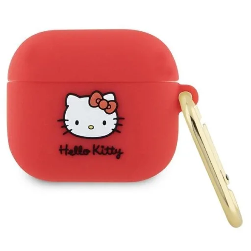 Hello Kitty Szilikon 3D Cica Fej AirPods 3 tok - fukszia - 1