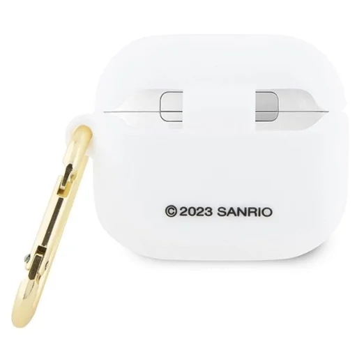 Hello Kitty 3D Cica Fej Szilikon Tok AirPods 3 - fehér - 2