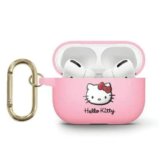 Hello Kitty 3D Cicafej szilikontok AirPods 3-hoz - rózsaszín - 1