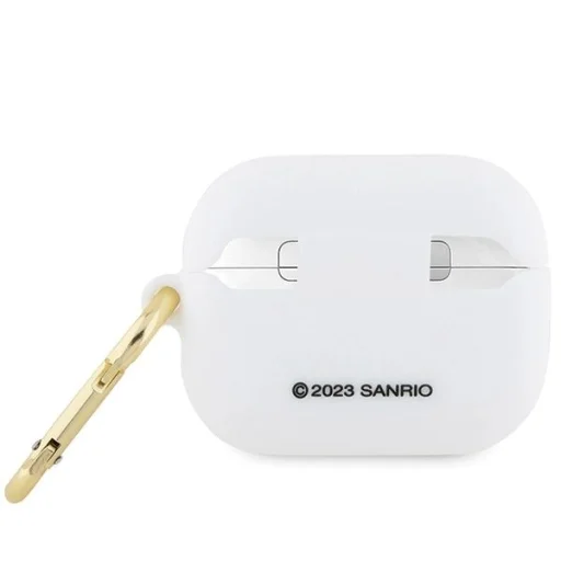 Hello Kitty Szilikon 3D Cica Fej tok AirPods Pro-hoz - fehér - 2