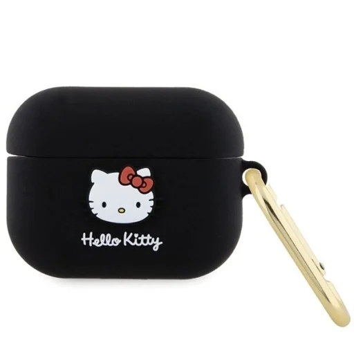 Hello Kitty Szilikon 3D Cicafej AirPods Pro tok - fekete - 1