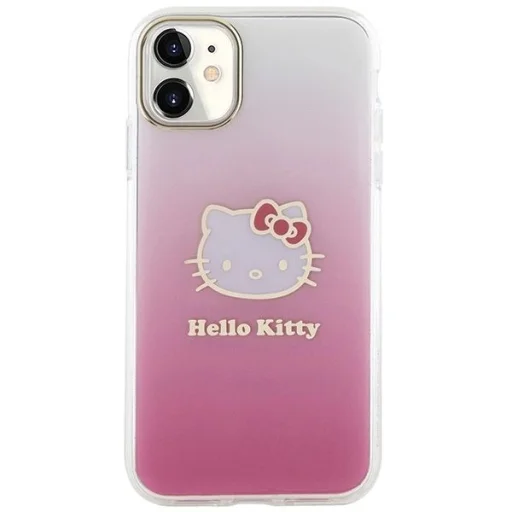 Hello Kitty IML Gradient Elektrop Kitty Fejes tok iPhone 11 Rózsaszín - 3