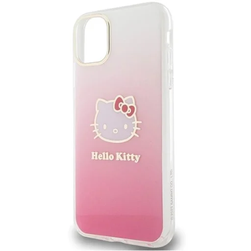 Hello Kitty IML Gradient Elektrop Kitty Fejes tok iPhone 11 Rózsaszín - 6