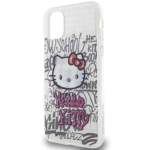 Hello Kitty IML Kitty On Bricks Graffiti tok iPhone 11 - fehér - 6