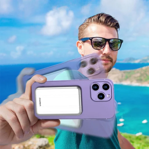 Choetech B655 mini vezeték nélküli mágneses powerbank 5000mAh - ezüst - 7