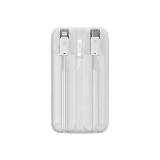 Baseus Comet Series powerbank kijelzővel 10000mAh 22.5W - fehér + USB-A - USB-C kábel - 3