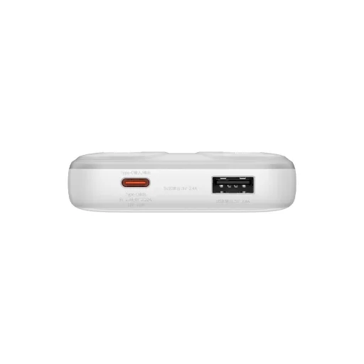 Baseus Comet Series powerbank kijelzővel 10000mAh 22.5W - fehér + USB-A - USB-C kábel - 6