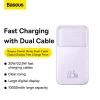 Baseus Comet Series powerbank kijelzővel 10000mAh 22.5W - lila + USB-A / USB-C kábel thumbnail