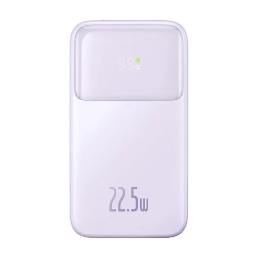 Baseus Comet Series powerbank kijelzővel 10000mAh 22.5W - lila + USB-A / USB-C kábel - 2